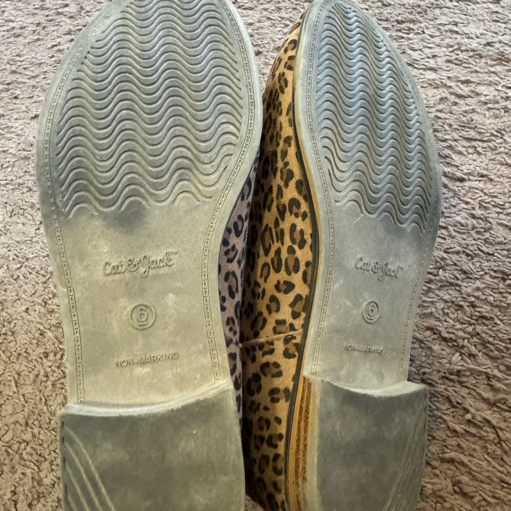 Girls Cat & Jack Brown Leopard Animal Print Boots Booties Big Girls 6 Women 8 - Picture 2 of 7